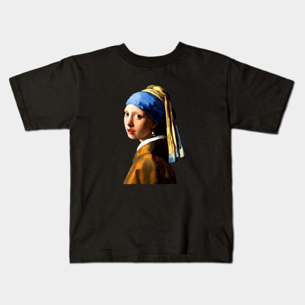 Girl with a pearl earring Kids T-Shirt by Africa